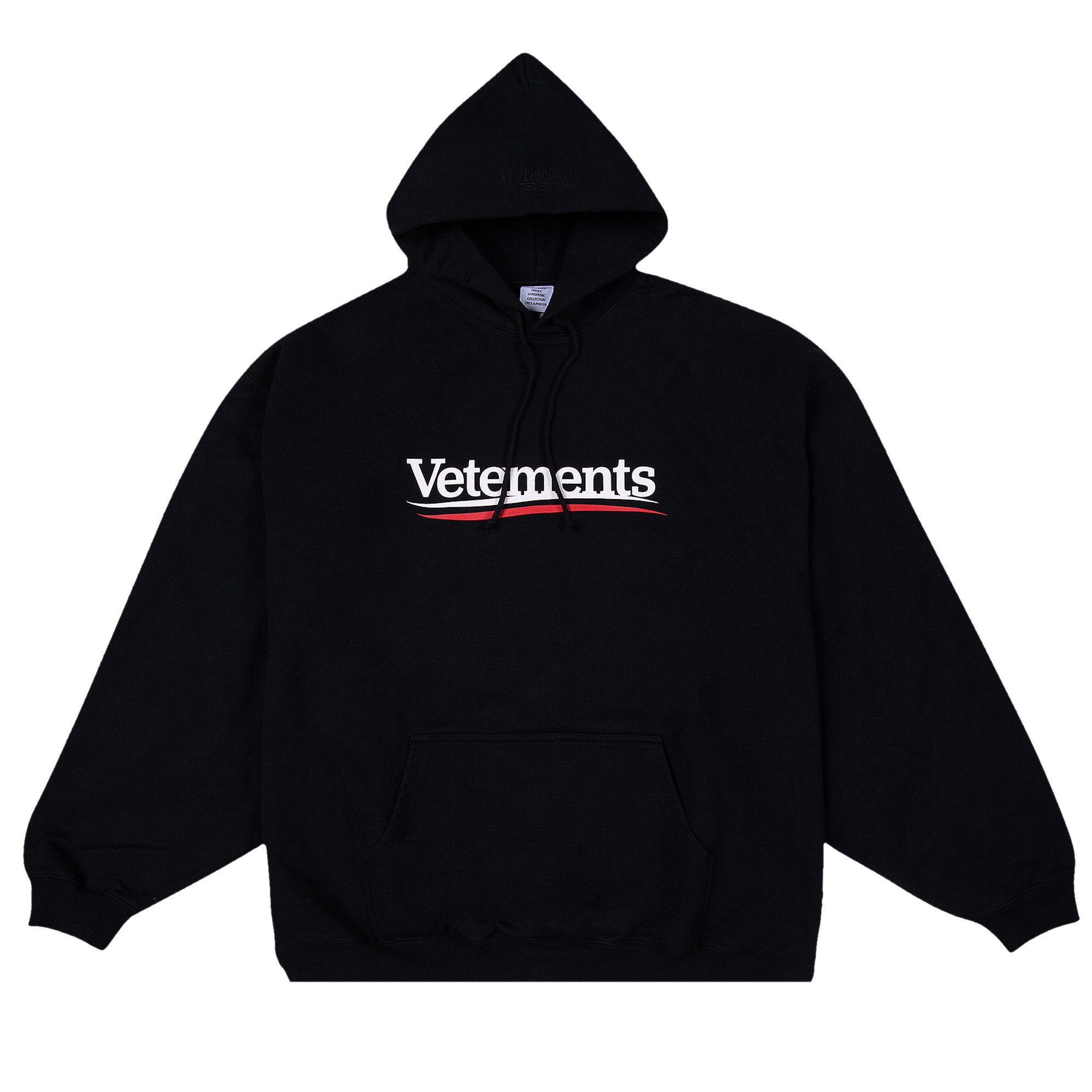 Buy Vetements Campaign Logo Hoodie 'Black' - UE64HD440B BLAC