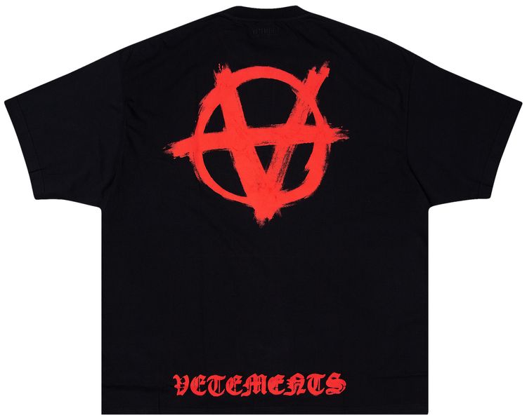 Vetements Double Anarchy T Shirt BlackRed