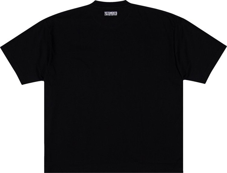 Vetements Embroidered Logo T Shirt Black