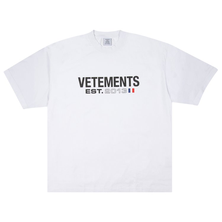 Vetements Flag Logo T Shirt White