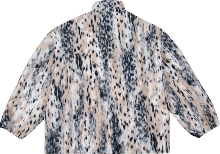 Vetements Fleece Zip Up Jacket Snow Leopard