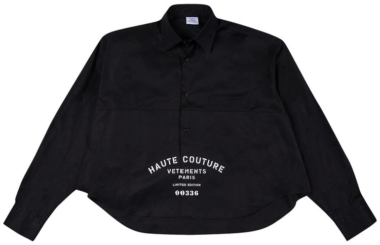 Vetements Haute Couture Cropped Shirt Black