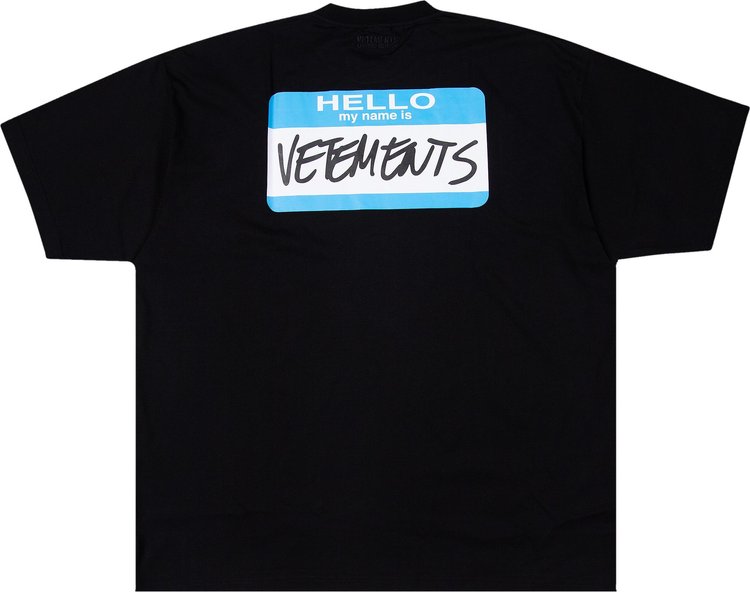 Vetements My Name Is T Shirt Black