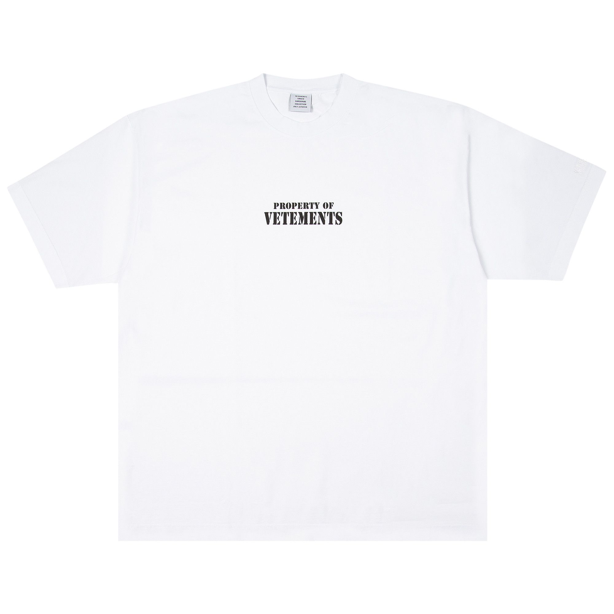 Buy Vetements Property Of T-Shirt 'White' - UE64TR330W WHIT | GOAT