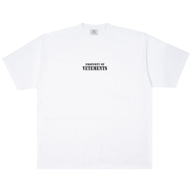 Vetements Property Of T Shirt White