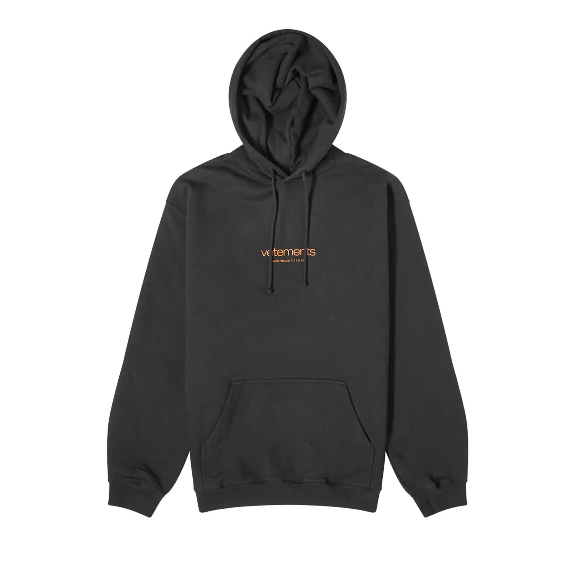 Vetements black deals logo hoodie