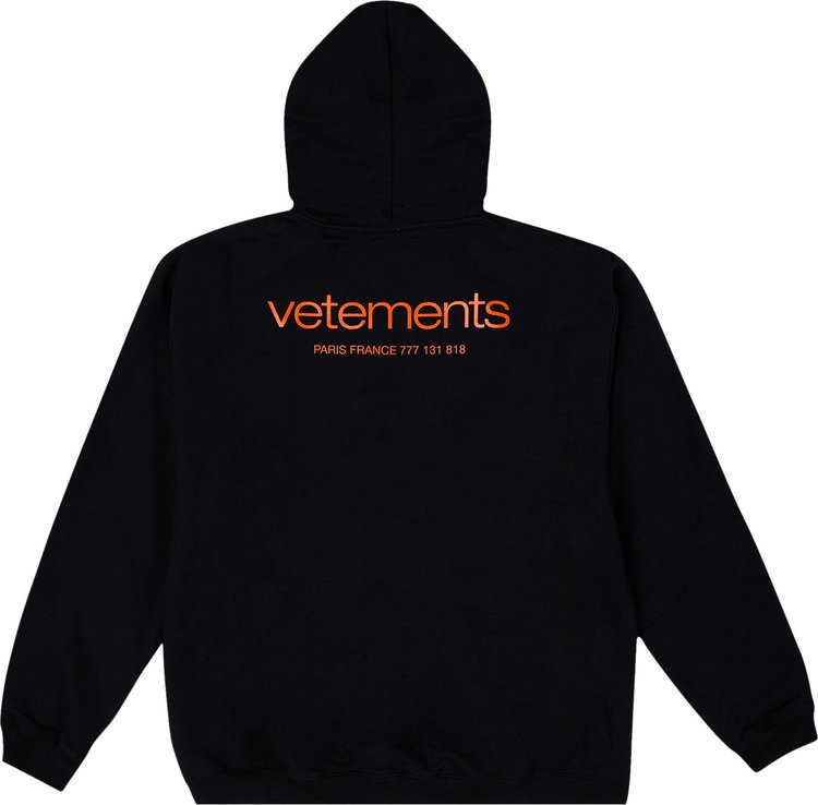 Vetements Urban Logo Hoodie Black