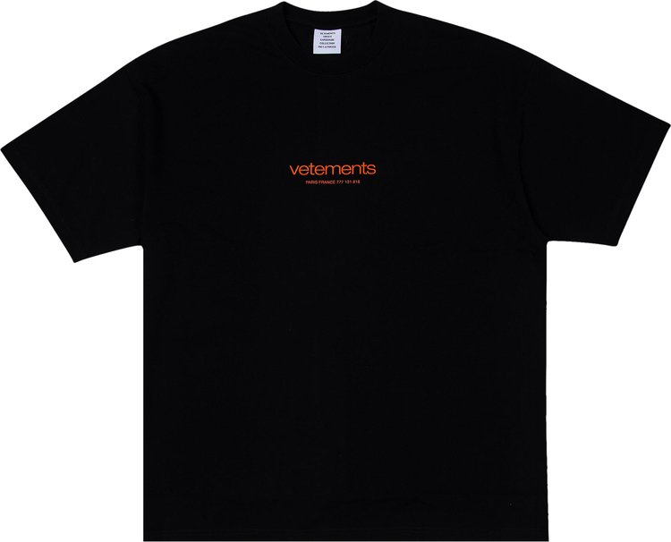 Vetements Urban Logo T-Shirt 'Black'