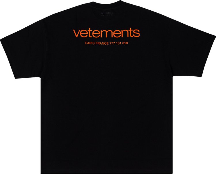 Vetements Urban Logo T Shirt Black