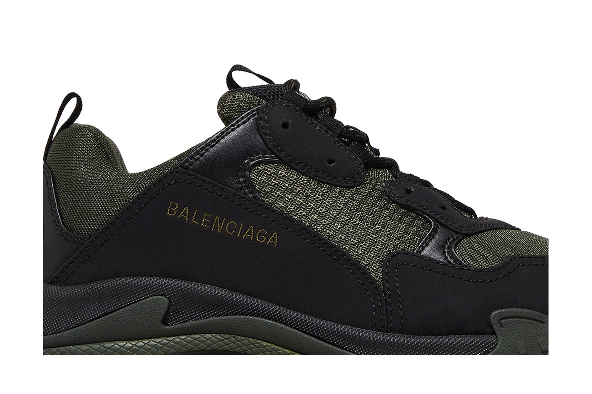 Balenciaga triple s green black hot sale