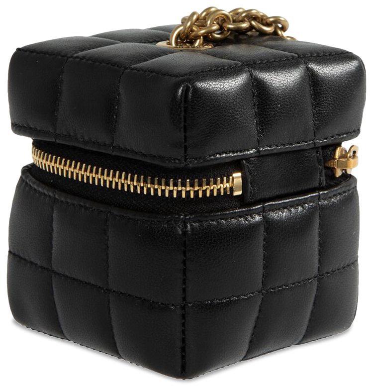 Saint Laurent Mini Cube Box With Chain Noir