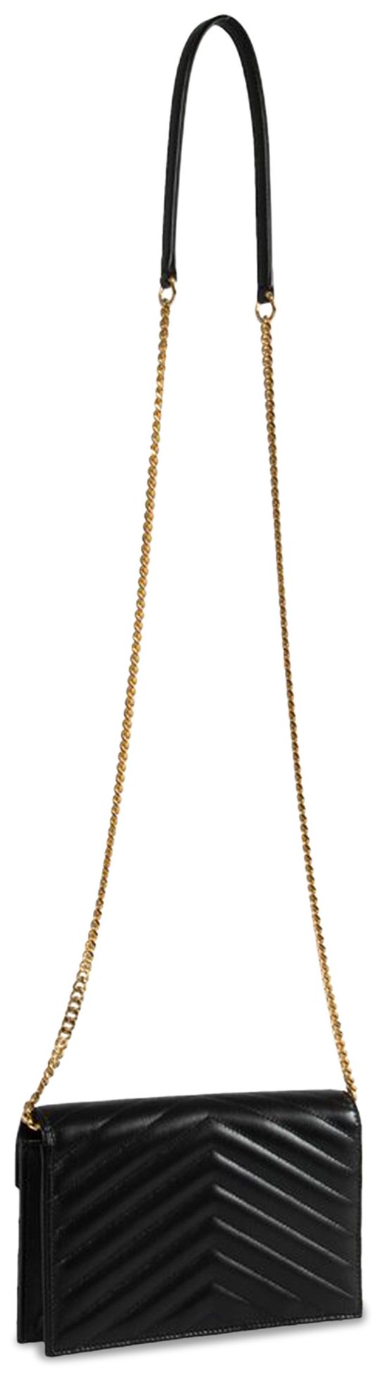 Saint Laurent Envelope Chain Wallet Noir