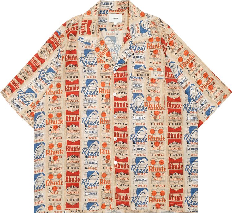 Rhude Voyage De Rhude Silk Shirt Multicolor