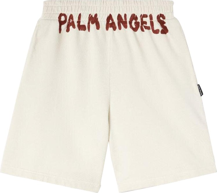 Palm Angels Seasonal Logo Sweatshort 'Off White'