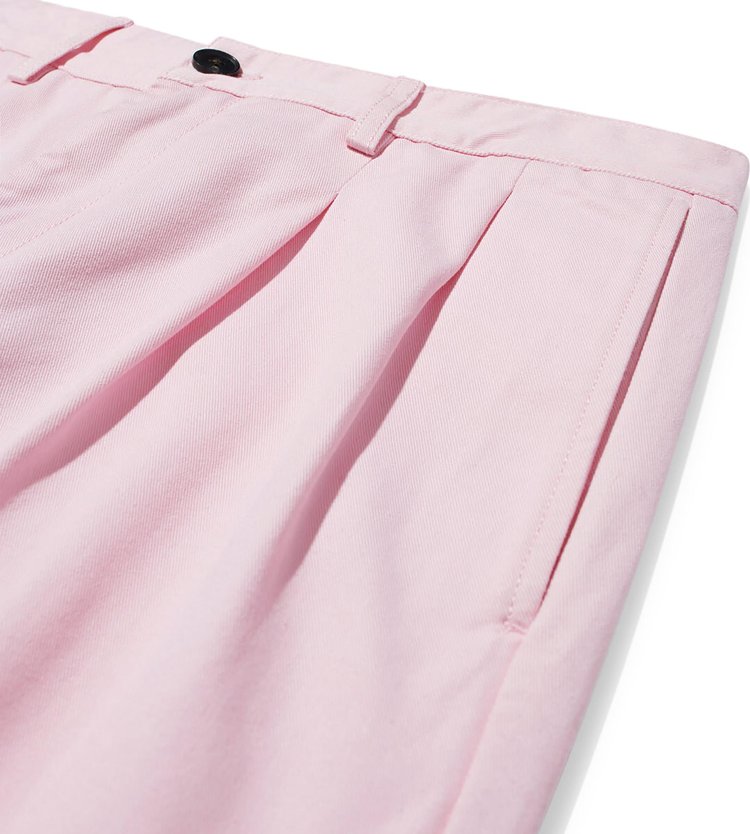 Noah Twill Double Pleat Pants Pink