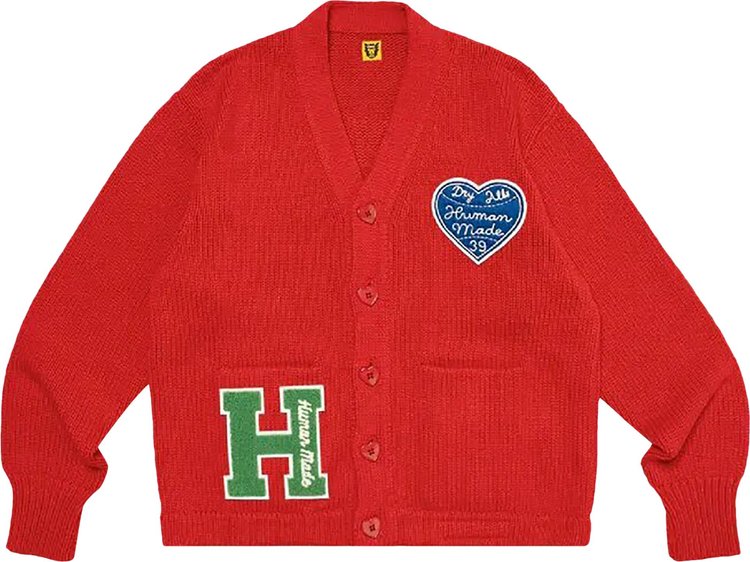 Human Made Low Gauge Knit Cardigan 'Red'