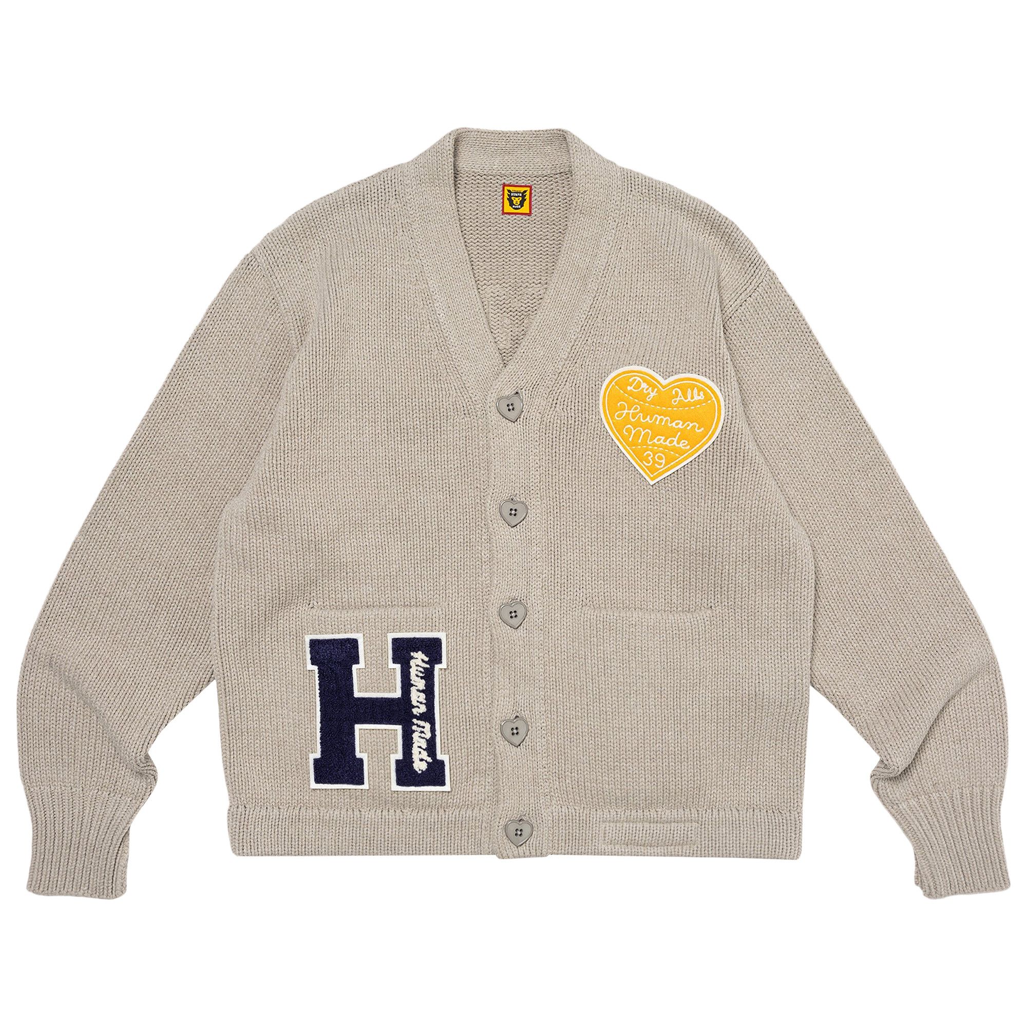 Buy Human Made Low Gauge Knit Cardigan 'Grey' - HM27CS036
