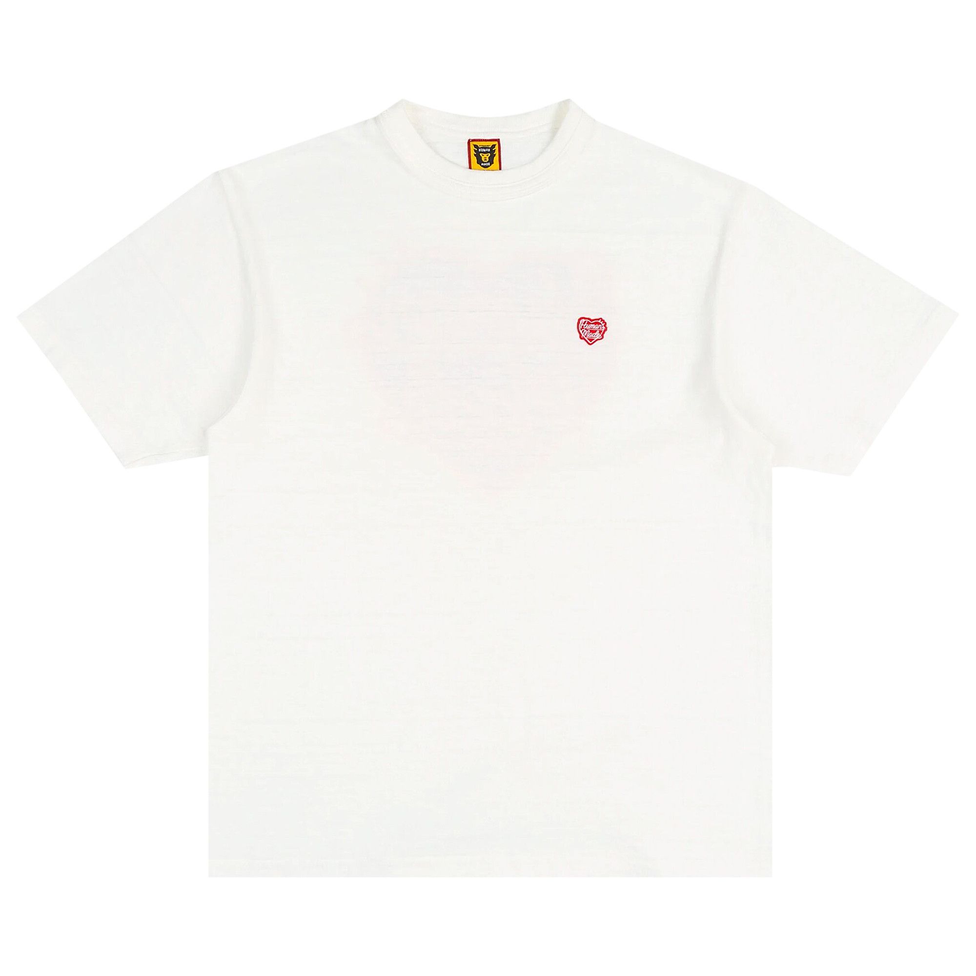 トップス HEART BADGE T-SHIRT - WHITE human made Human Made Men's Heart Badge T-Shirt in White Human Made