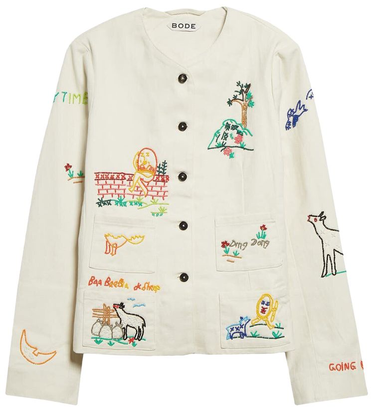 Bode Beaded Nursery Rhyme EcruMulticolor