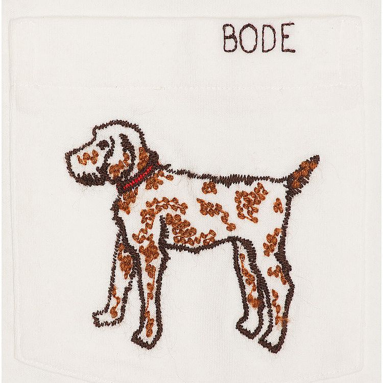 Bode Griffon Pocket Tee White