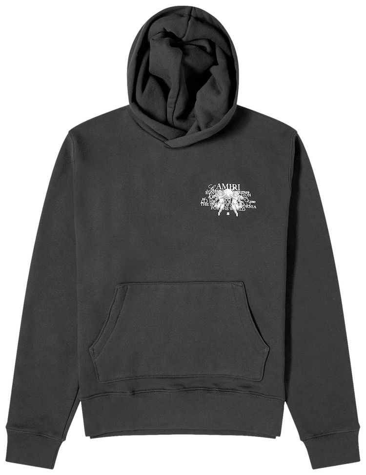 Amiri Cherub Text Hoodie Black