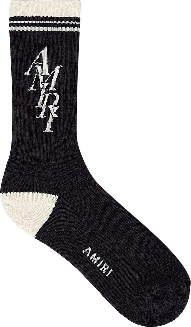 Amiri Stack Logo Sock 'Black'