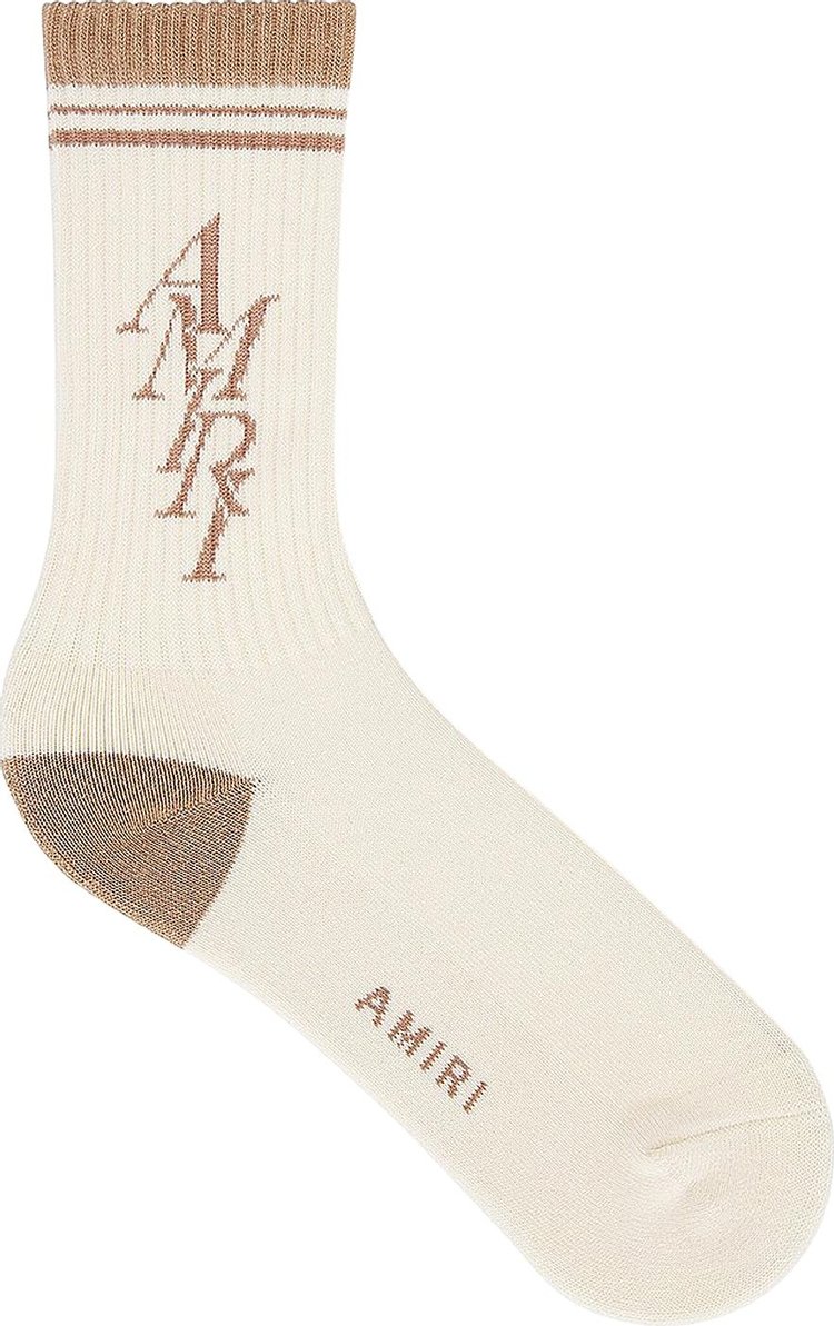 Amiri Stack Logo Sock 'Birch'