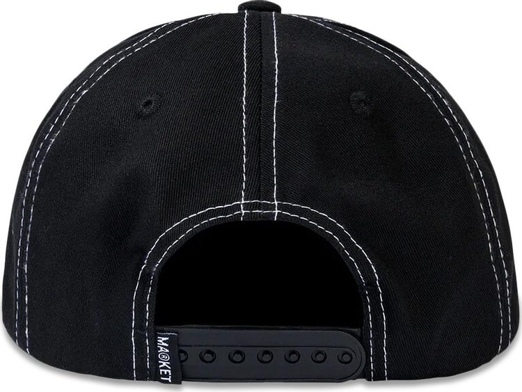 Market Rhinestone Arc 6 Panel Hat Washed Black