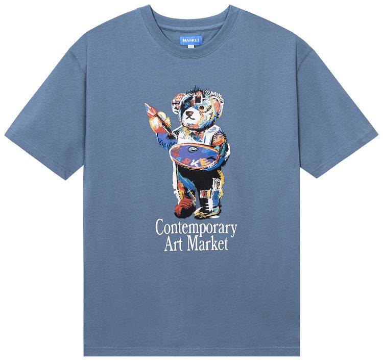 Market Art Bear T Shirt Wave
