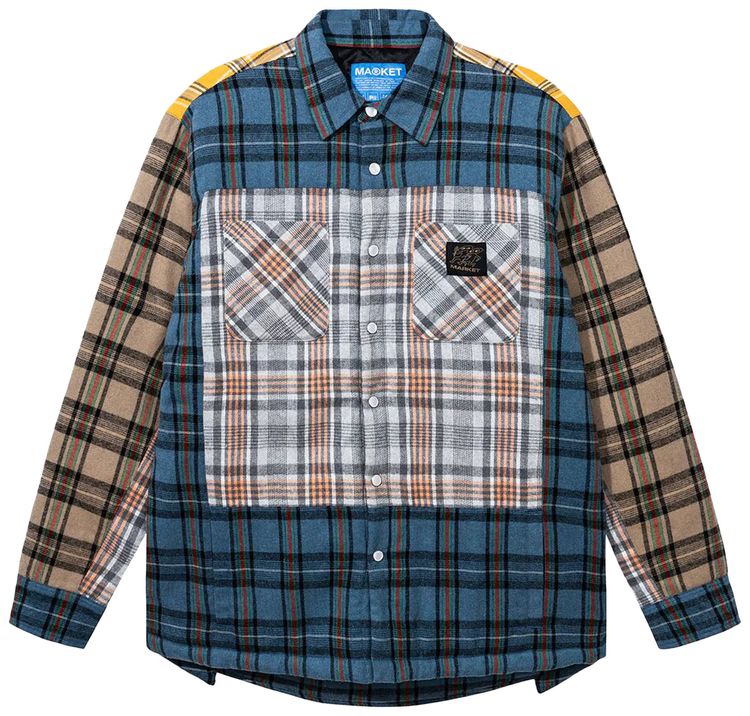 Market Thrift Flannel Long Sleeve Shirt Multicolor