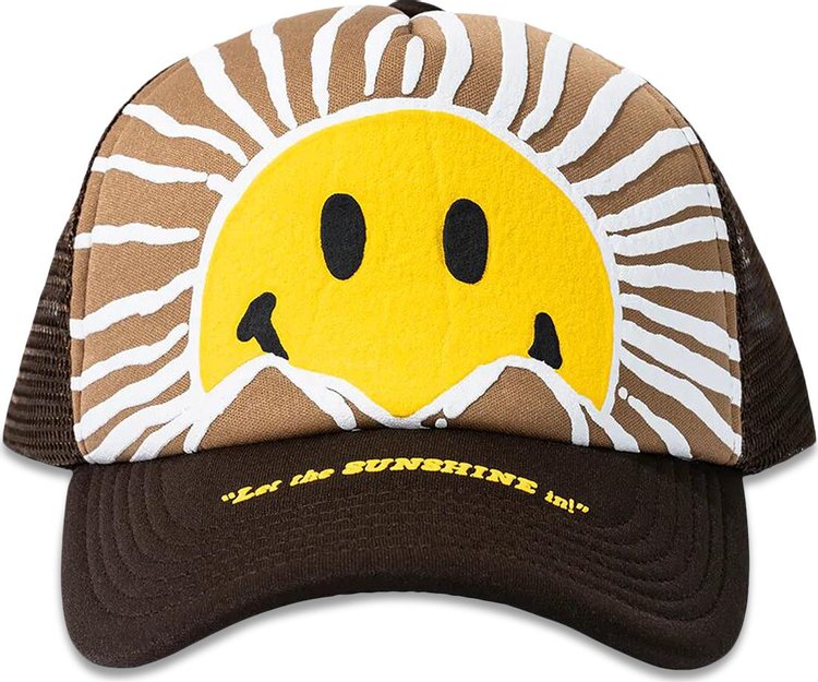 Market Smiley Sunrise Trucker Hat 'Acorn'