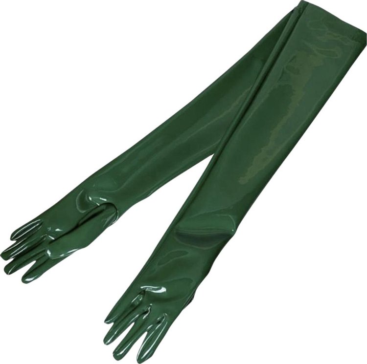 Gucci Patent Gloves 'Green'