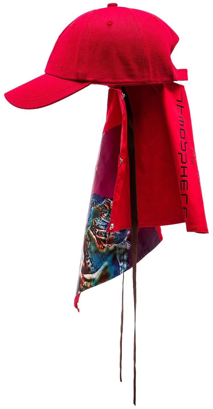 Raf Simons Baseball Cap With Attachment Red