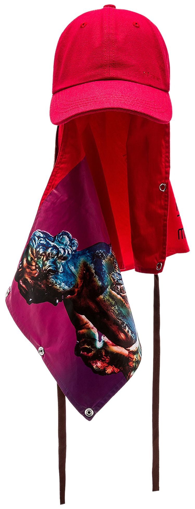 Raf Simons Baseball Cap With Attachment Red