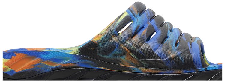 HOKA Ora Recovery Slide Swirl   Black Diva Blue
