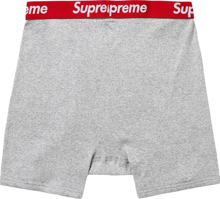 Supreme x Hanes Boxer Briefs 2 Pack Heather Grey