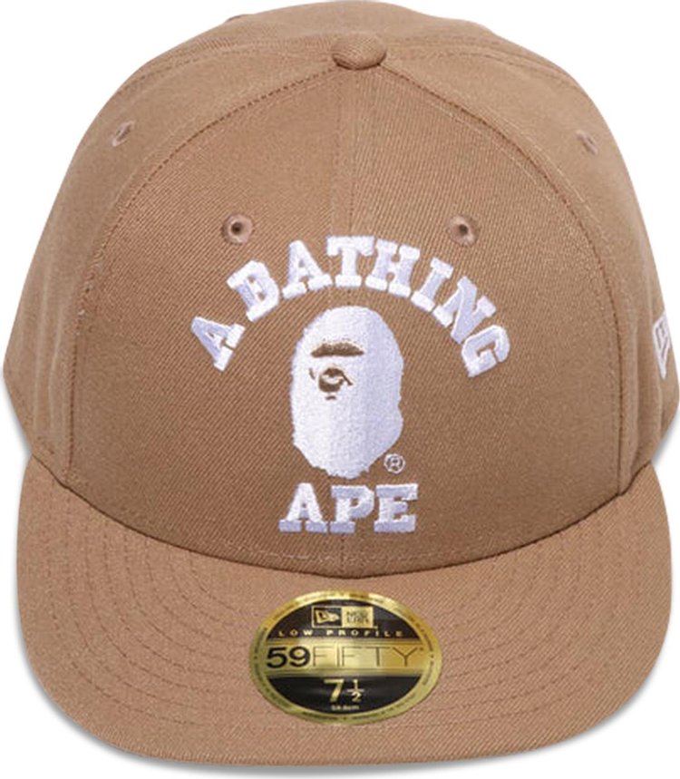 BAPE College New Era 59FIFTY Low Profile Cap 'Beige'