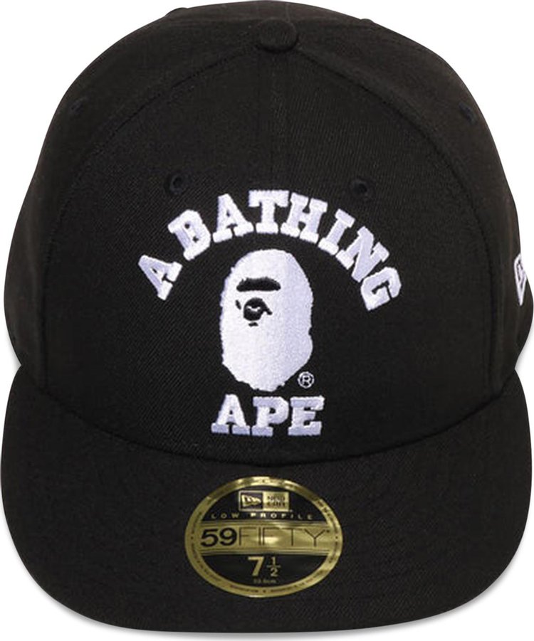 BAPE College New Era 59FIFTY Low Profile Cap 'Black'