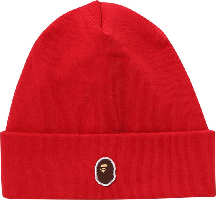 BAPE Silicon Ape Head Knit Cap 'Red'
