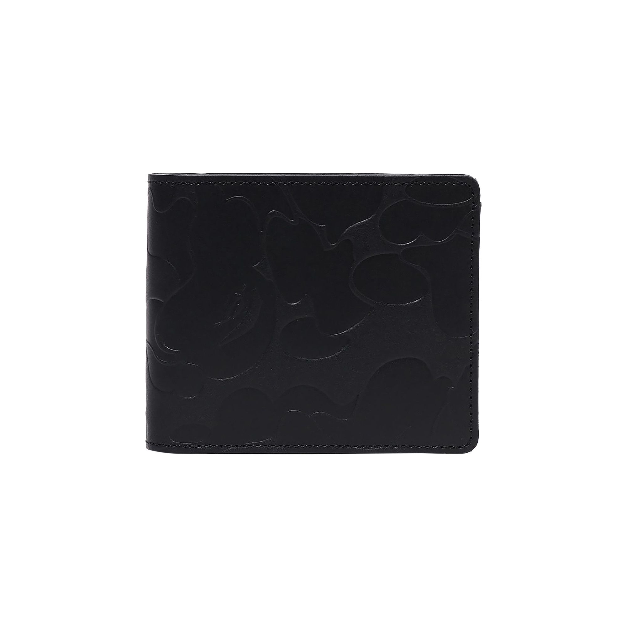 Buy BAPE Solid Camo Leather Wallet #1 'Black' - 1K30 190 010 BLACK
