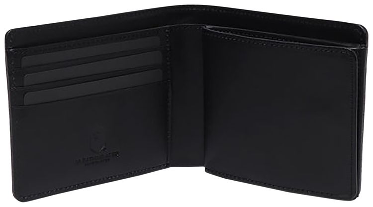 BAPE Solid Camo Leather Wallet 1 Black