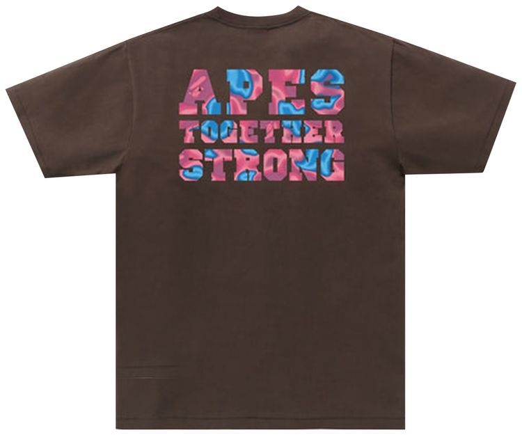 BAPE Liquid Camo College ATS Tee Brown