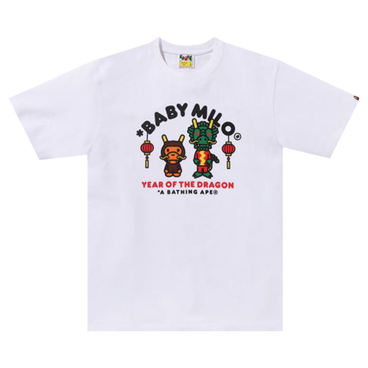 BAPE Year Of The Dragon Baby Milo Tee White