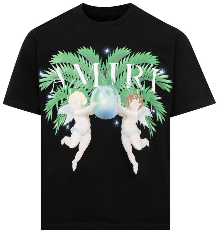 Amiri Airbrush Cherub Tee Black