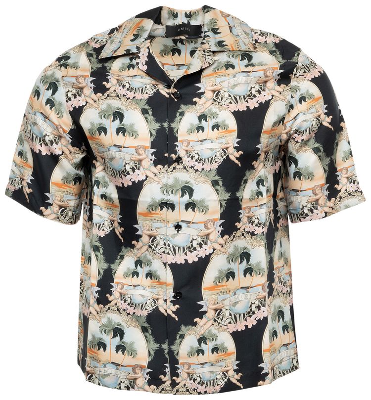 Amiri Fleck Amiri Bowling Shirt Shirts 600051229blk
