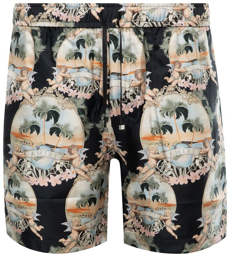 Amiri All Over Palm Short Black