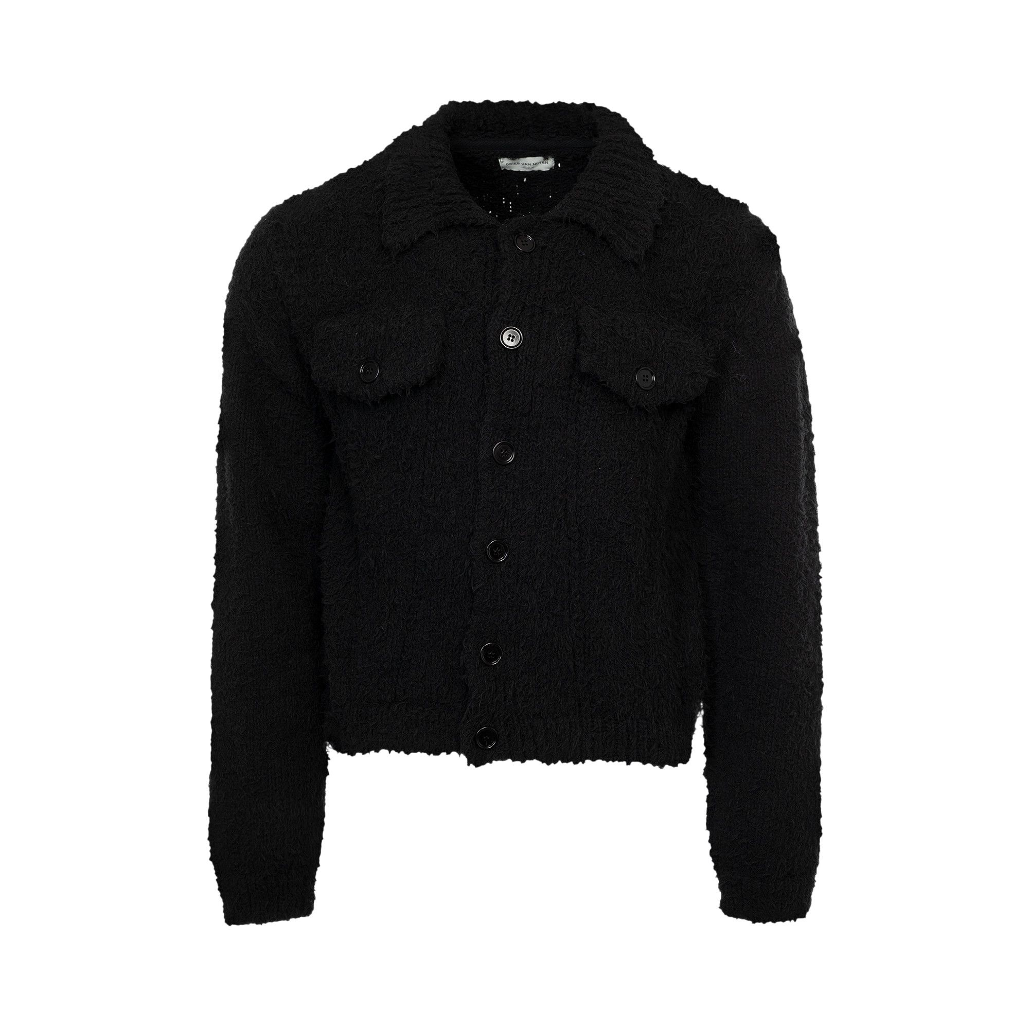 Buy Dries Van Noten Misto Cardigan 'Black' - 241 021229 8713 900