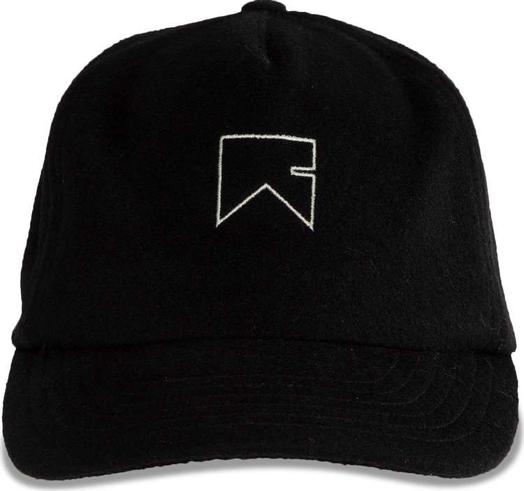 Rhude Cashmere Chevron Logo Hat Black