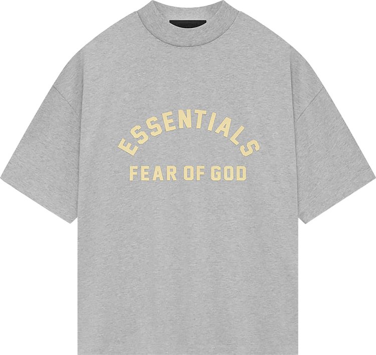 Fear of God Essentials Heavy Jersey Crewneck T Shirt Light Heather Grey