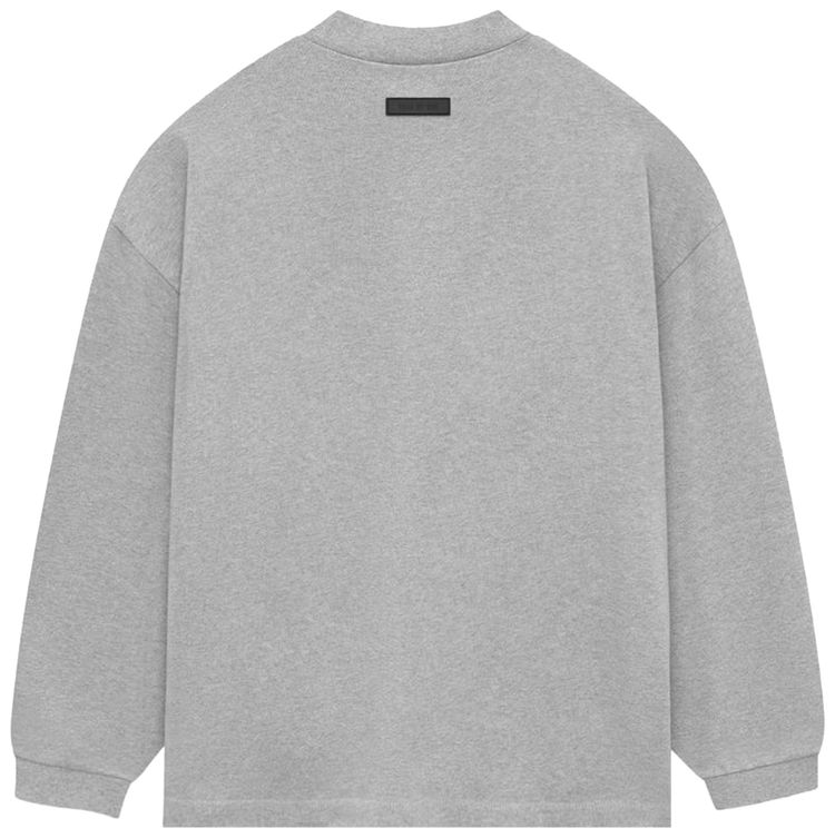 Fear of God Essentials Heavy Jersey Long Sleeve T Shirt Light Heather Grey